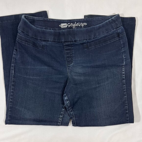 Women's Lee Styleup Blue Jeans SIZE 16 SHORT - Picture 1 of 4